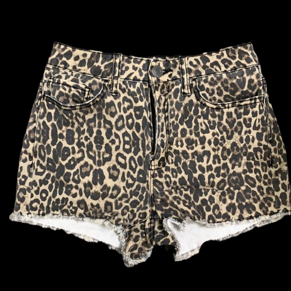 SO animal print high rise shorts